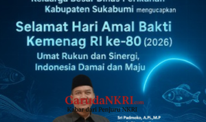 Keluarga Besar Dinas Perikanan Kabupaten Sukabumi mengucapkan Selamat Hari Amal Bakti Kemenag RI ke-80