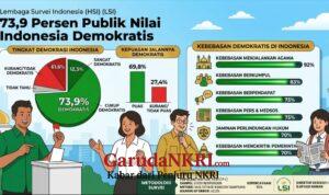 Survei LSI: Demokrasi RI Dapat Dukungan 73,9 Persen Warga