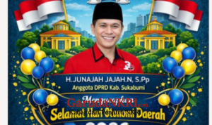 H. Junajah Jajah. N, Anggota DPRD Sukabumi Ucapakan Selamat Hari Otonomi Daerah 2026