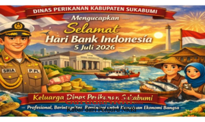 Dinas Perikanan Sukabumi Ucapkan Selamat Hari Bank Indonesia 2026