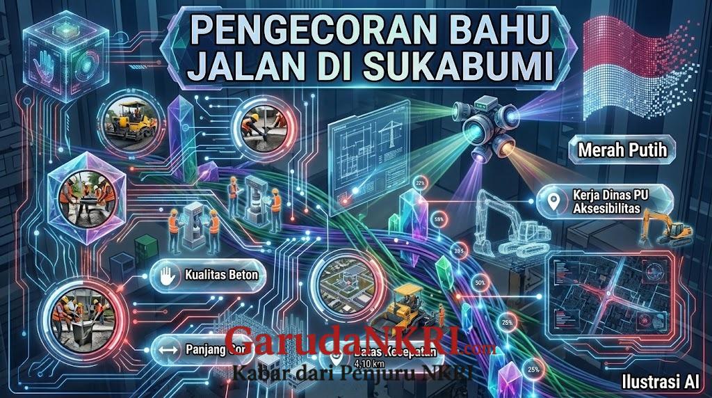 Dinas PU Sukabumi, Bahu Jalan Parungkuda-Bojongpari Dicor, Warga: Jam Padat Jadi Lancar